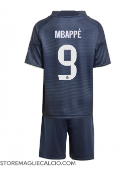 Real Madrid Kylian Mbappe #9 Maglia Gara Trasferta Repliche 2025-26 Bambino